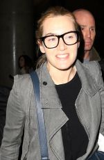KATE WINSLET at LAX Airport in Los Angeles 01/19/2016
