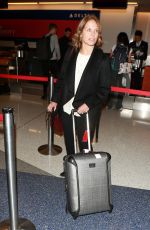 KATIE COURIC at LAX Airport in Los Angeles 01/19/2016