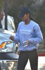 KELLY ROWLAND Leaves a Gym in West Hollywood 01/20/2016