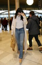 KENDALL JENNER Arrives at Charles De Gaulle Airport in Paris 01/23/2016
