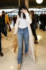KENDALL JENNER Arrives at Charles De Gaulle Airport in Paris 01/23/2016