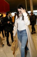 KENDALL JENNER Arrives at Charles De Gaulle Airport in Paris 01/23/2016