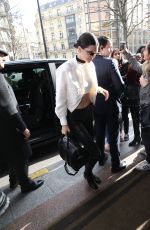 KENDALL JENNER Arrives at Her Hotel in Paris 01/26/2016