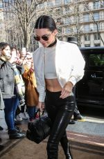 KENDALL JENNER Arrives at Her Hotel in Paris 01/26/2016