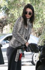 KENDALL JENNER at a Gas Station in Los Angeles 01/14/2016