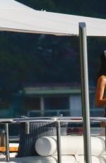 KENDALL JENNER in Bikini at a Yacht in St. Barts 12/31/2015