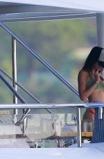 KENDALL JENNER in Bikini at a Yacht in St. Barts 12/31/2015