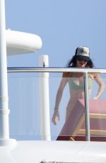 KENDALL JENNER in Bikini at a Yacht in St. Barts 12/31/2015