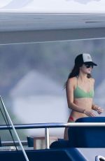 KENDALL JENNER in Bikini at a Yacht in St. Barts 12/31/2015