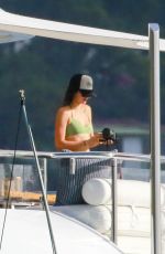 KENDALL JENNER in Bikini at a Yacht in St. Barts 12/31/2015