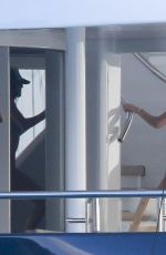 KENDALL JENNER in Bikini at a Yacht in St. Barts 12/31/2015