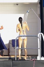 KENDALL JENNER in Bikini on the Yacht in St. Barts 01/01/2016