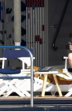 KENDALL JENNER in Bikini on the Yacht in St. Barts 01/01/2016