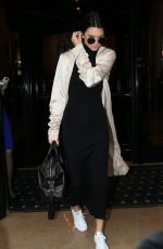 KENDALL JENNER Leaves Her Hotel in Paris 01/22/2016