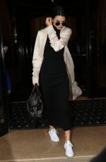 KENDALL JENNER Leaves Her Hotel in Paris 01/22/2016