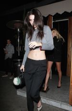 KENDALL JENNER Leaves The Nice Guy in West Hollywood 01/11/2016