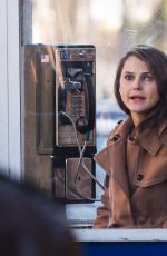 KERI RUSSELL on the Set of Americans in New York 01/13/2016