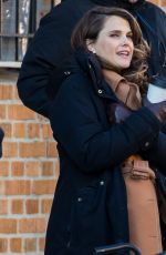 KERI RUSSELL on the Set of Americans in New York 01/13/2016