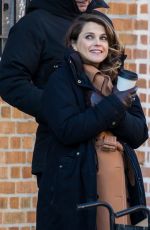 KERI RUSSELL on the Set of Americans in New York 01/13/2016