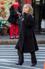 KERI RUSSELL on the Set of Americans in New York 01/13/2016