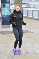 KIMBERLY WYATT Working Out on Londons Southbank 01/21/2016