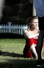 KIRSTEN DUNST on the Set of a Photoshoot in Los Angeles 01/15/2016