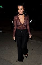 KOURTNEY KARDASHIAN at Nice Guy Nightclub in West Hollywood 01/27/2016
