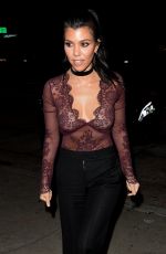 KOURTNEY KARDASHIAN at Nice Guy Nightclub in West Hollywood 01/27/2016