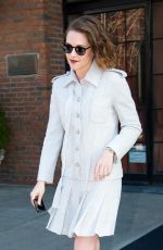 KRISTEN STEWART Leaves Her Hotel in New York 01/05/2016