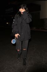 KYLIE JENNER Leave Yamato Japanese Restaurant in Agoura Hills 01/17/2016