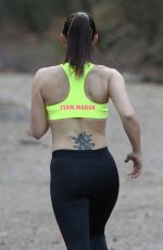 KYM MARSH Out Jogging in Manchester 12/11/2015