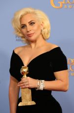 LADY GAGA at 73rd Annual Golden Globe Awards in Beverly Hills 10/01/2016