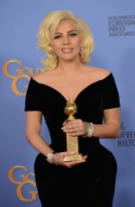 LADY GAGA at 73rd Annual Golden Globe Awards in Beverly Hills 10/01/2016