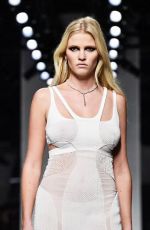 LARA STONE on the Runway of Versace Fashion Show in Paris 01/24/2016