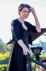 LAUREN COHAN on the Set of Extra in Hollywood 01/12/2016