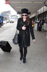 LEA MICHELE Arrives at LAX Airport in Los Angeles 01/15/2016