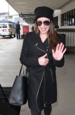 LEA MICHELE Arrives at LAX Airport in Los Angeles 01/15/2016