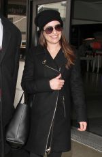 LEA MICHELE Arrives at LAX Airport in Los Angeles 01/15/2016