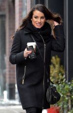 LEA MICHELE Out and About in New York 01/25/2016