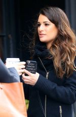 LEA MICHELE Out and About in New York 01/25/2016