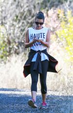 LEA MICHELE Out for a Hike in Los Angeles 01/08/2016