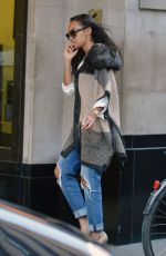 LEIGH-ANNE PINNOCK Leaves an Office in London 01/21/2016