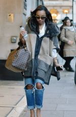 LEIGH-ANNE PINNOCK Leaves an Office in London 01/21/2016