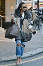 LEIGH-ANNE PINNOCK Leaves an Office in London 01/21/2016