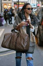 LEIGH-ANNE PINNOCK Leaves an Office in London 01/21/2016