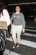 LENA DUNHAM at Los Angeles International Airport 01/09/2016