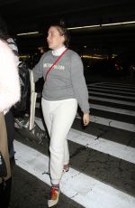 LENA DUNHAM at Los Angeles International Airport 01/09/2016