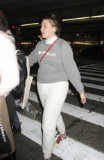 LENA DUNHAM at Los Angeles International Airport 01/09/2016