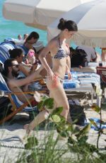 LENA MEYER-LANDRUT in Bikini at a Beach in Miami, January 2016