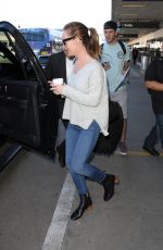 LESLIE MANN at LAX Airport in Los Angeles 01/26/2016